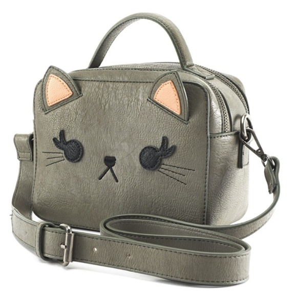 Loungefly Handbags - Loungefly Grey Cat Crossbody Bag